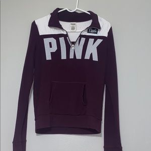 PINK quarter zip sweatshirt